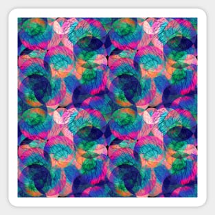 Magenta Night Forest Abstract Sticker